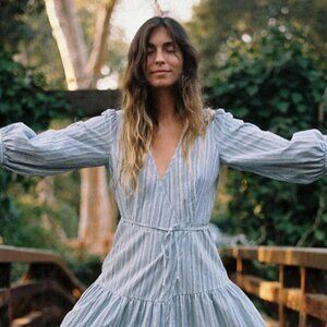 Noah Dress in Ocean Stripe EUC